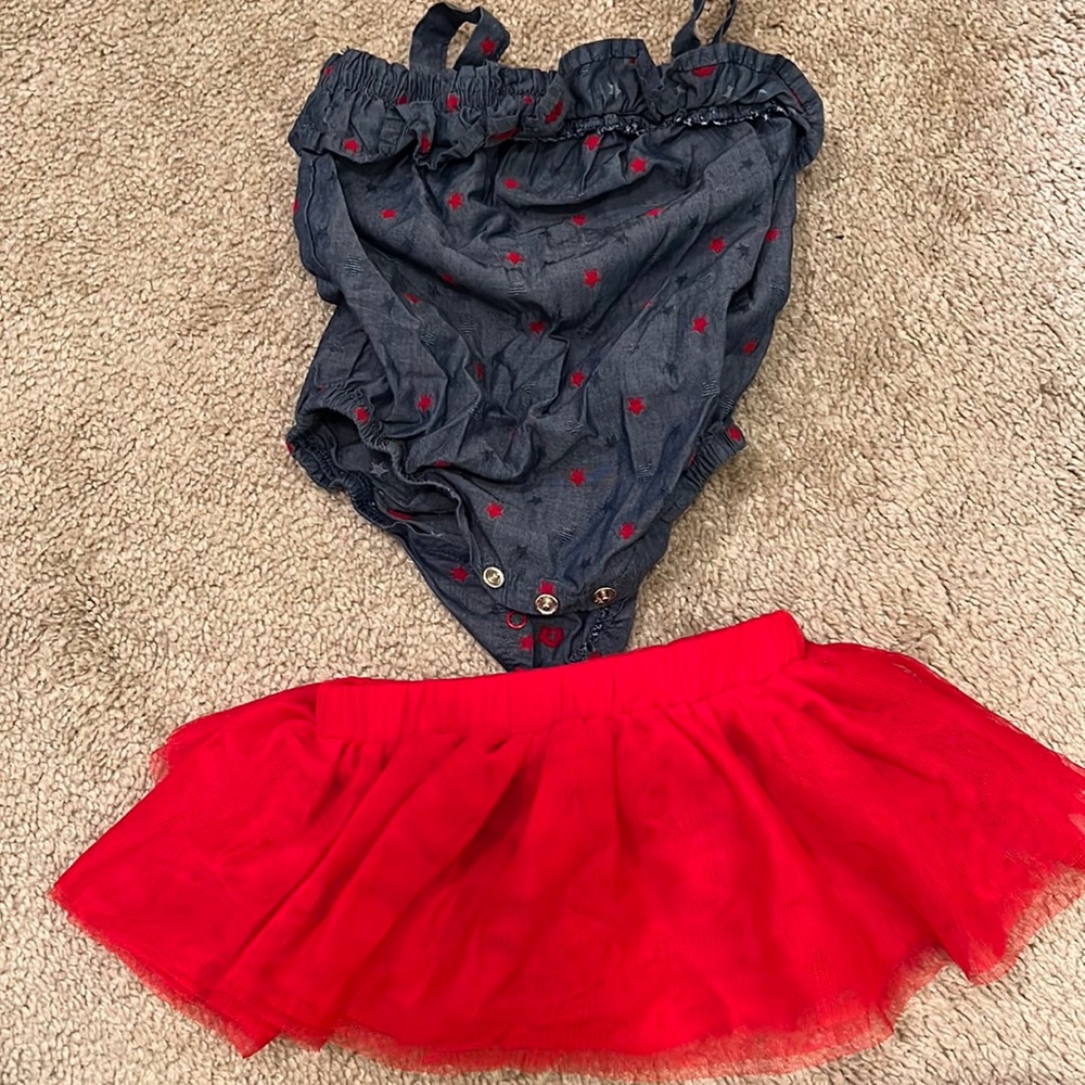Patriotic Holiday Bodysuit & Tutu - Picture 1 of 2